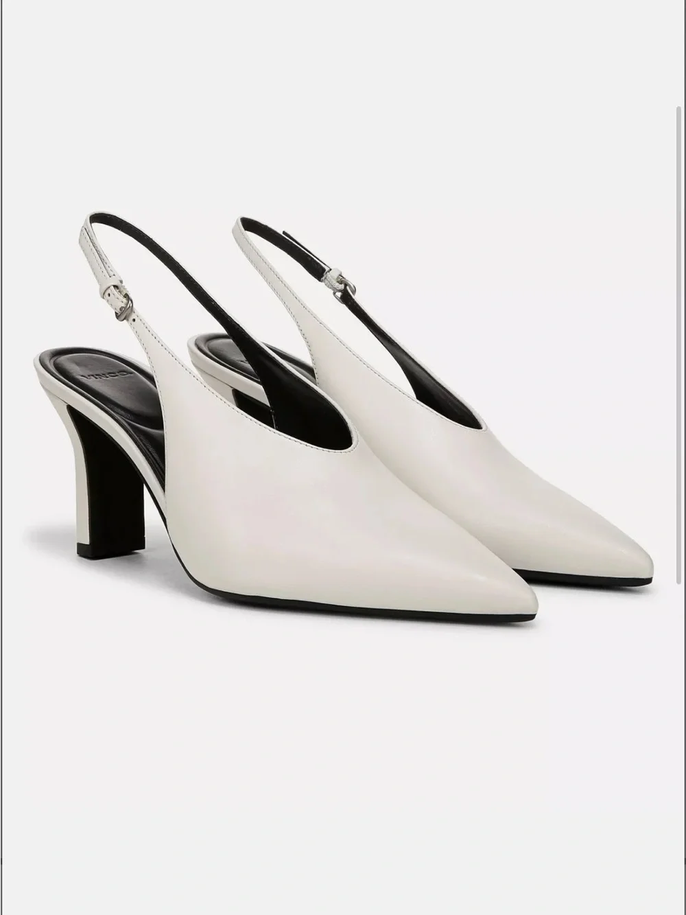 Vince Devi Leather Slingback Pump Milk White Size 7.5 - EU 38
